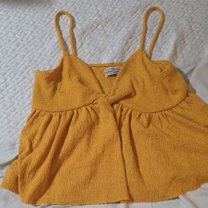 Urban Outfitters Mustard Textured Tank Top